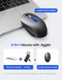 Covert Mouse Jiggler,2 in 1 Mouse with Jiggler, Undetectable Mouse Mover with ON/Off Switch, Drive Free,Simulate Mouse Movement to Keep Computer A...
