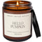 Sweet Water Decor Hello Pumpkin Soy Candle | Pumpkin, Warm Spices, Vanilla, and Whipped Cream Fall Scented Candles for Home | 9oz Amber Jar with B...