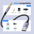 MOSWAG USB to 3.5mm TRS Audio Jack Adapter, USB Male to 3.5mm AUX Stereo Audio Cable, Nylon Braided USB to AUX Converter for PC, Laptop, Windows, ...