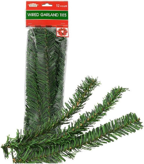 Holiday Garland Flexible Ties 12 Count Packs...