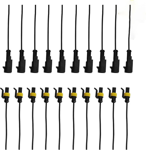 1 Pin Connector Waterproof Connector Plug,Male and Female Way Wire Suitable for car Truck, Boat and Other Wire Connection (10 Pack)...