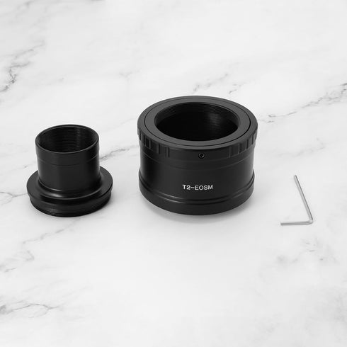 1 Set T2-EOS M Camera Telescope Lens Mount Adapter with 1.25 inch Telescope Adapter Ring Compatible with Canon EOS M M2 M3 M5 M6 M10 M50 M100 M200...