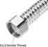 uxcell Corrugated Stainless Steel Flexible Water Line 11.8inch Long G1/2 Female Threaded Connector with Washer, 4pcs...
