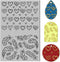 CHGCRAFT Polymer Clay Texture Sheets Heart Texture Stamp Sheets Feather Clay Texture Mat Plant Modeling Pattern Pad Texture Sheets for Polymer Cla...