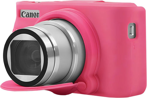 Canboc Camera Silicone Case for Canon PowerShot SX740 SX730 Digital Camera, Soft Silicone Cover with Detachable Lens Cover, Rosered (Case Only)...