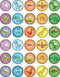 30 x Cupcake Toppers Themed of Monster Green Collection - Edible Cake Decorations | Uncut on Wafer Sheet...