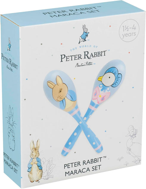 Orange Tree Toys Peter Rabbit: Maraca Set - Set of 2, Wooden Musical Shaker Instruments, Music Development Toy, FSC Certified, Licensed, Toddler &...