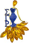 Greek letter sorority SIGMA GAMMA RHO society Shiny Rhinestone Girl Metal Brooch...