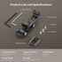 SMALLRIG Universal Phone Tripod Mount, Metal Cell Phone Mount with Cold Shoe Mount and M4 screws for DJI Stabilizers, Free Adjustment Phone Mount ...