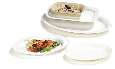 Carlisle FoodService Products Displayware Plastic Catering Platter 21" x 15" White...