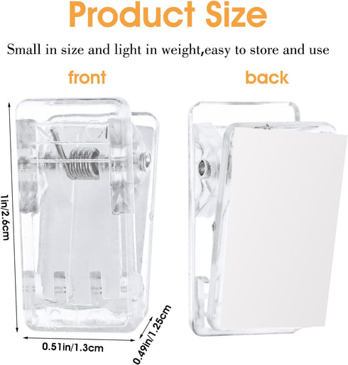 20PCS Self Adhesive Clips Sticky Clips for Hanging Plastic Sticky Photo Clips Rectangle Sticky Clips Double-Sided Adhesive Spring Clips for Home O...