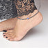 JewarHaat CZ Ad Gold Plated Indian Anklets for Women (Nazar Anklet-Silver and Black)...
