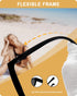 Meeloog Polarized Fit Over Glasses Sunglasses for Women UV Protection, Trendy Square Wrap Around Shades for Driving Riding...