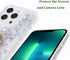 Glitter Case with Ring Holder Compatible with iPhone 13 Pro Max Glitter Case Clear Ring Holder Kickstand Soft TPU Rubber Bumper Bling Girly Women ...