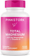 Pink Stork Magnesium Supplement for Women with Vitamin D - Mood, Natural Calm & Energy Levels - Digestion, Heartburn, & Constipation Support for P...