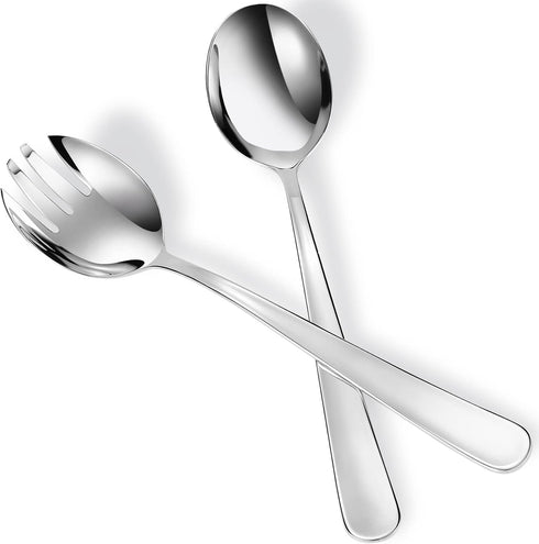 KEAWELL Premium 9.45" Louise Salad Servers, 18/10 Stainless Steel, Exceptional mirror finish, Dishwasher Safe (Salad Servers)...