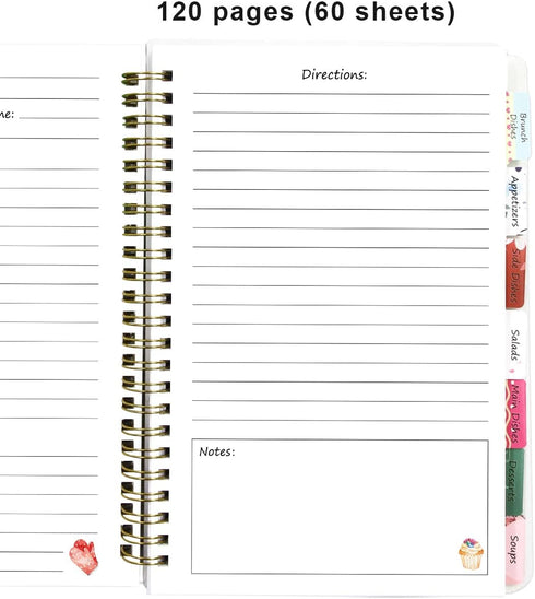 ceiba tree Blank Recipe Book to Write in Your Own Recipes Notebook Cookbook Journal 8.7" x 6.3" Gifts Ideas for Women Mom Wife 120 Pages...