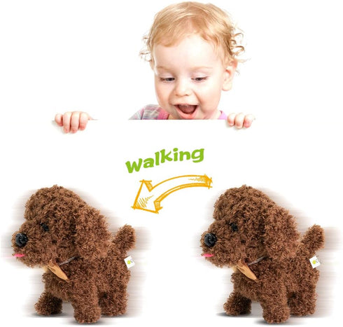 WEofferwhatYOUwant Plush Electronic Labradoodle Dog - Adorable Goldendoodle Teddy Bear Puppy- Walks, Barks, and Cuddles. Ages 18+ months...