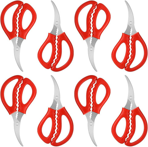 Calary 8Pcs Seafood Scissors Crab Scissors Seafood Shears Multifunctional Crab Leg Crackers and Tools...