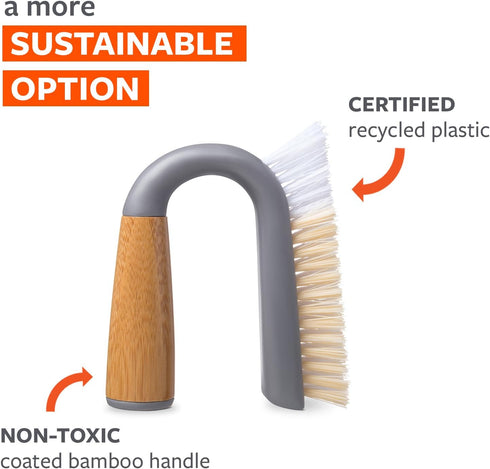Full Circle Grunge Buster Grout & Tile Scrub Brush, Purple...