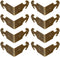 8Pcs Right Angle Brass Box Corner Protector Corner Braces Hardware Desk Edge Guards Wood Jewelry Box Photo Frame Accessories...