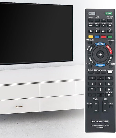 Universal Remote Replacement fit for Almost All Sony TV LCD LED 3D HDTV Smart Bravia TV...