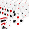 Breling 3 Pcs Casino Poker Themed Party Decorations Disposable Poker Tablecloth Las Vegas Theme Table Cover Casino Table Runner for Las Vegas Play...
