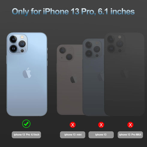 BALLISTIC Protective Case Compatible with iPhone 13 Pro Case (ONLY), with 1 × Camera Lens Protector, 2 Sets × Against Drop Corners, Shockproof Cas...