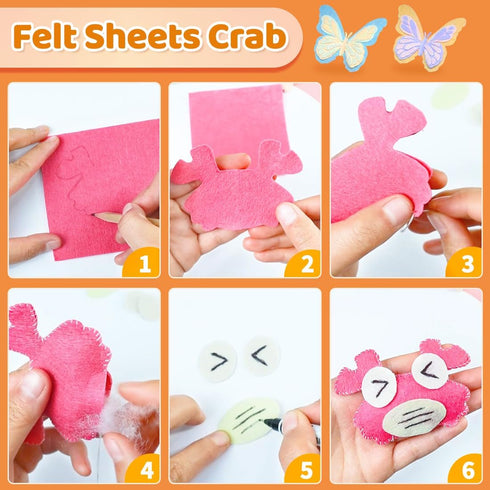 Eppingwin 20 PCS Multi-colored Felt, Soft Felt Sheets, 7"x11.3" Felt Fabric Sheets, Rectangle Felt Sheets with Adhesive Backing,Felt for Crafts...