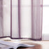 MIULEE 2 Panels Solid Color Plum Purple Sheer Curtains Elegant Grommet Window Voile Panels/Drapes/Treatment for Bedroom Living Room (54X84 Inch?Pl...