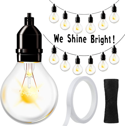 88 Pcs Light Bulb Cutout Bulletin Board Set Include 72 Industrial Chic Light Bulb Cut out Rustic Farmhouse Paper Bulletin Board 14 Letter Decal wi...