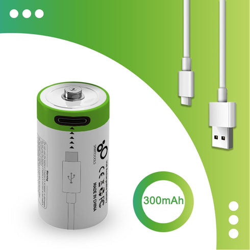 4 Pack CR2 Battery,Rechargeable CR2 3.7v Lithium Batteries, 4 in 1 USB Type C Rechargeable Lithium CR2 CR15H270 15270 Batteries, 300mAh,1.5Hours F...
