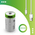 4 Pack CR2 Battery,Rechargeable CR2 3.7v Lithium Batteries, 4 in 1 USB Type C Rechargeable Lithium CR2 CR15H270 15270 Batteries, 300mAh,1.5Hours F...