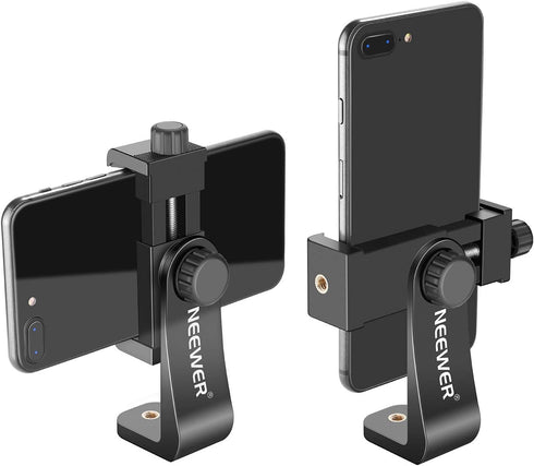 Neewer Smartphone Holder Vertical Bracket with 1/4-inch Tripod Mount - Phone Clip Tripod Adapter Compatible with 13/13 Pro/13 Pro Max/13 Mini/12/1...