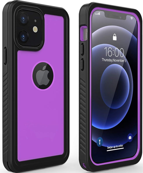 Diverbox for iPhone 12 Waterproof Case,Waterproof Shockproof Dustproof IP68 Full-Body Hard Case Built-in Screen Protector Underwater Outdoor Water...