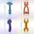 Fu Store 4 Pack Soft Silicone Teething Toys for Toddlers Infant Tools Shape Baby Teethers Relief Soothe Babies Gums Set (8 Pack Hammer Set)...