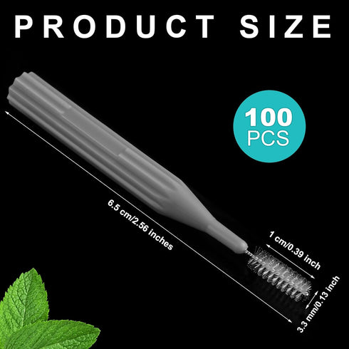 Patelai 100 Pieces Braces Brush for Cleaner Interdental Brush Toothpick Dental Flossing Head Oral Hygiene Flosser Tooth Cleaning Tool (Gray)...