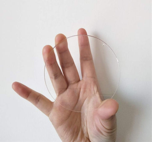MEYA Set of 15pcs High Clear Blank Acrylic Discs,Acrylic Round Sheet with Hole 1/8" for Keychains, Jewelry DIY Crafts (Dia 2.0")...