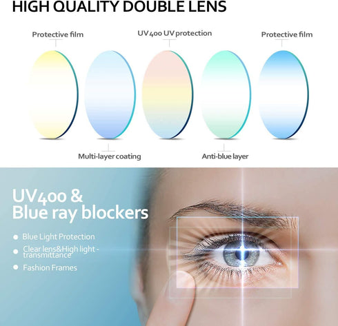 Blue Light Glasses for Kids Girls Boys with Cute Car Case, UV400 Protection, Anti Blue Ray Age3-12...