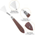 4pcs No.1 Palette Knives 33mm Width Stainless Steel Triangular Toothed Spatula Painting Pallet Knife with Wood Handle for Oil Acrylic Canvas Mixin...