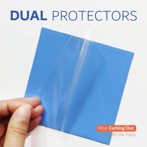 Thermal Pad 6W/mK 4 Pack, 100x100mm 0.5mm 1mm 1.5mm 2mm Silicone Cooling Pad GPU Non Conductive Heat Resistance Extreme Odyssey Cover for Laptop H...