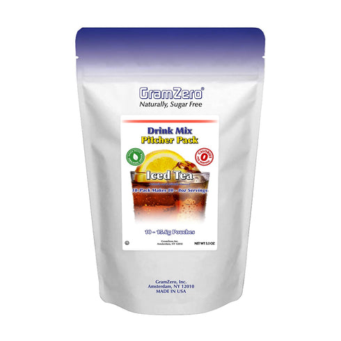 GramZero Iced Tea, Sugar Free Drink Mix, Pitcher Pack, Great For Nutrition Club Loaded Tea, Zero Calorie, Stevia Sweetened...