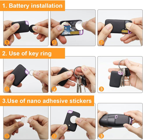 Key Finder Locator,Wireless Key Tracker 80dB RF Item Locator with 131ft Working Range,1 Transmitter and 6 Receivers for Finding lost Key,Remote,Ca...