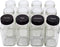 12 pieces of French Square Glass Spice Bottles 6 oz Spice Jars with Black Plastic Lids, Shaker Tops, and Labels by U-Pack...