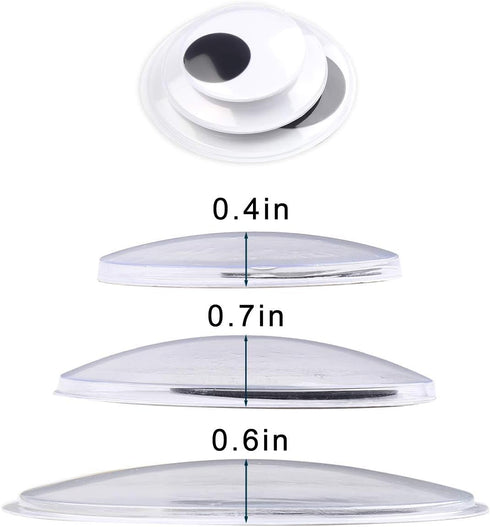 DIYASY 3inch 4inch 5 Inch 6 Pcs Large Googly Wiggle Eyes with Self Adhesive for Crafts Making....