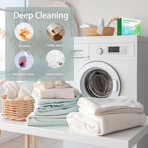 Laundry Detergent Sheets Vegan, No Plastic Jug, No Mess & Liquid Free, Laundry Sheets in Washer, Hypoallergenic, Plant Powered Laundry Detergent S...
