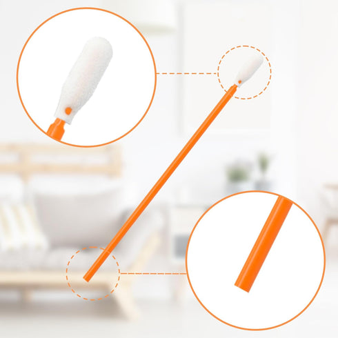 Wellgler's 200pcs Foam Cleaning Swabs, Multi-Purpose Cleanroom Foam Tip Cleaning Swab Kitip Cleaning Swab Kit (orange)...