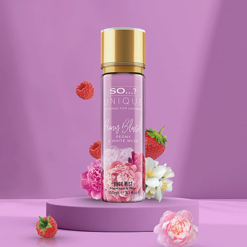 So…?...? Unique Peony Blush Body Mist - Floral, Fruity Vanilla Perfume with Bergamot and Pear Notes - Perfume for Women - Body Spray for Women - 5...