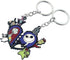 2 PCS Halloween Nightmare before Christmas Horror Keychain, Jack Sally Zero The Dog Oogie Boogi Key Chain for Women and Men...