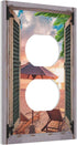 Tropical Summer Beach Sunset 1 Gang Outlet Covers Duplex Receptacle Wall Plate Decorative Electrical Faceplate Lightswitches for Bathroom Bedroom ...